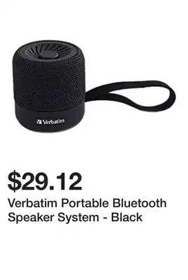 Newegg Verbatim Portable Bluetooth Speaker System - Black offer