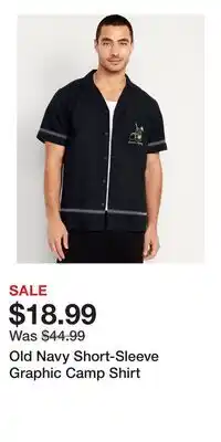Old Navy Old Navy Short-Sleeve Graphic Camp Shirt offer