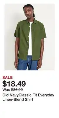 Old Navy Old NavyClassic Fit Everyday Linen-Blend Shirt offer