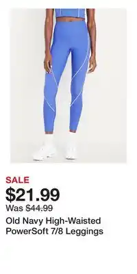 Old Navy Old Navy High-Waisted PowerSoft 7/8 Leggings offer