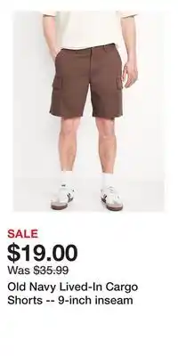 Old Navy Old Navy Lived-In Cargo Shorts -- 9-inch inseam offer