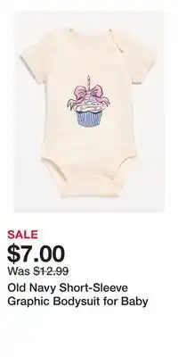 Old Navy Old Navy Short-Sleeve Graphic Bodysuit for Baby offer