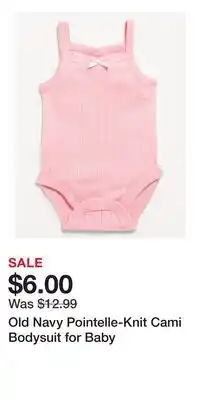 Old Navy Old Navy Pointelle-Knit Cami Bodysuit for Baby offer