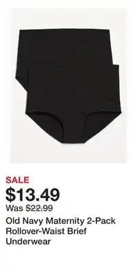 Old Navy Old Navy Maternity 2-Pack Rollover-Waist Brief Underwear offer