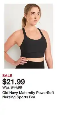 Old Navy Old Navy Maternity PowerSoft Nursing Sports Bra offer