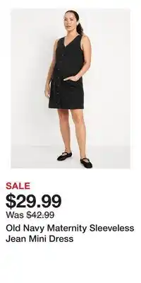 Old Navy Old Navy Maternity Sleeveless Jean Mini Dress offer