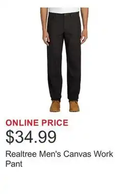 Costco Realtree Men's Canvas Work Pant offer