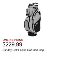 Costco Sunday Golf Pacific Golf Cart Bag offer