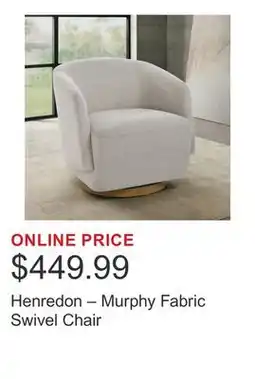 Costco Henredon – Murphy Fabric Swivel Chair offer