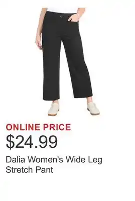 Costco Dalia Women's Wide Leg Stretch Pant offer