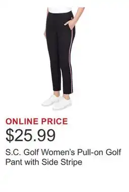 Costco S.C. Golf Women's Pull-on Golf Pant with Side Stripe offer