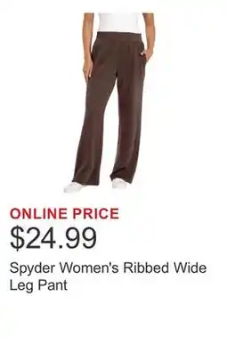 Costco Spyder Women's Ribbed Wide Leg Pant offer