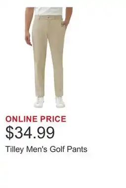 Costco Tilley Men's Golf Pants offer