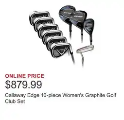 Costco Callaway Edge 10-piece Women's Graphite Golf Club Set offer