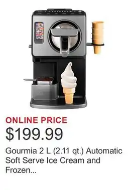 Costco Gourmia 2 L (2.11 qt.) Automatic Soft Serve Ice Cream and Frozen Drink Maker offer