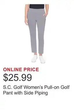 Costco S.C. Golf Women's Pull-on Golf Pant with Side Piping offer