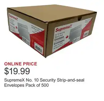 Costco SupremeX No. 10 Security Strip-and-seal Envelopes Pack of 500 offer