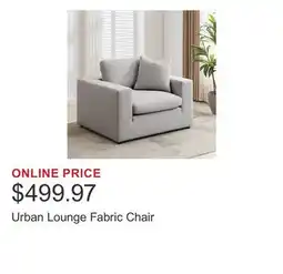 Costco Urban Lounge Fabric Chair offer