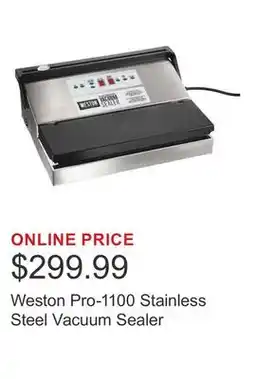 Costco Weston Pro-1100 Stainless Steel Vacuum Sealer offer
