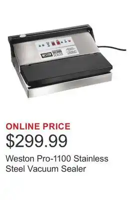 Costco Weston Pro-1100 Stainless Steel Vacuum Sealer offer