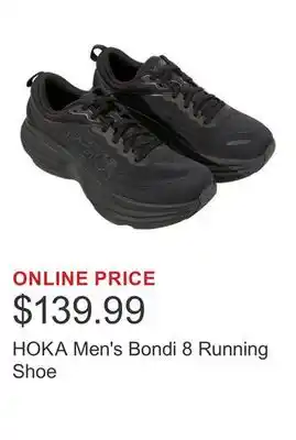 Costco HOKA Men's Bondi 8 Running Shoe offer