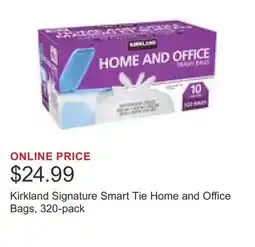 Costco Kirkland Signature Smart Tie Home and Office Bags, 320-pack offer