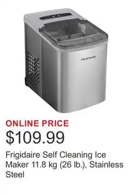Costco Frigidaire Self Cleaning Ice Maker 11.8 kg (26 lb.), Stainless Steel offer