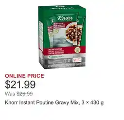 Costco Knorr Instant Poutine Gravy Mix, 3 × 430 g offer