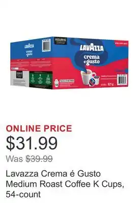 Costco Lavazza Crema é Gusto Medium Roast Coffee K Cups, 54-count offer