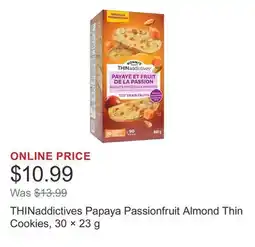 Costco THINaddictives Papaya Passionfruit Almond Thin Cookies, 30 × 23 g offer