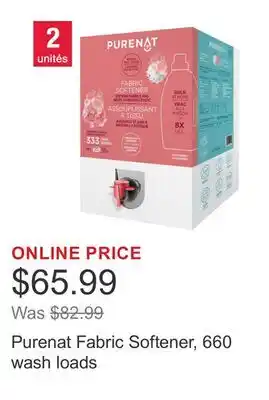 Costco Purenat Fabric Softener, 660 wash loads offer