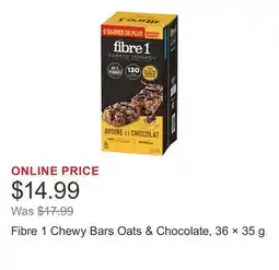 Costco Fibre 1 Chewy Bars Oats & Chocolate, 36 × 35 g offer