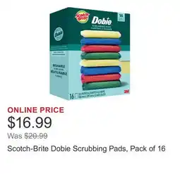 Costco Scotch-Brite Dobie Scrubbing Pads, Pack of 16 offer
