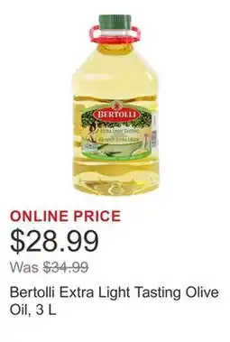 Costco Bertolli Extra Light Tasting Olive Oil, 3 L offer