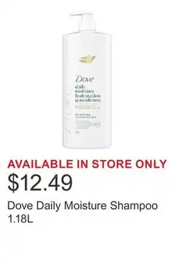 Costco Dove Daily Moisture Shampoo 1.18L offer