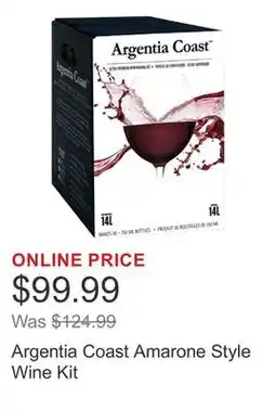 Costco Argentia Coast Amarone Style Wine Kit offer