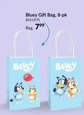 Party City Bluey Gift Bag, 8-pk offer