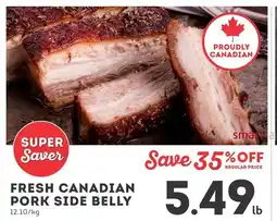 IGA Fresh canadian pork side belly offer