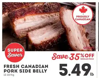 IGA Fresh canadian pork side belly offer