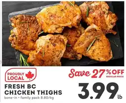 IGA Fresh bc chicken thighs offer
