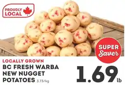 IGA Locally grown bc fresh warba new nugget offer