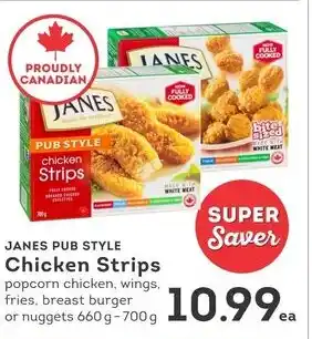 IGA Janes pub style chicken strips offer