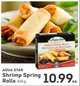 IGA Aqua Star shrimp spring rolls offer