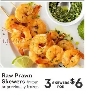 IGA Raw Prawn Skewers offer