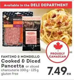 IGA Fantino & Mondello cooked & diced pancetta offer