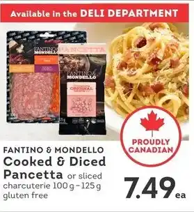 IGA Fantino & Mondello cooked & diced pancetta offer