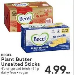 IGA BECEL Plant Butter Unsalted Sticks offer