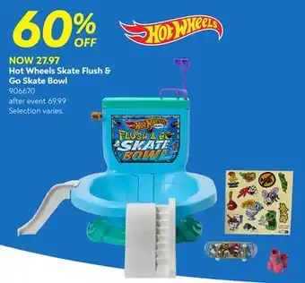 Toys R us Hot Wheels Skate Flush & Go Skate Bowl offer
