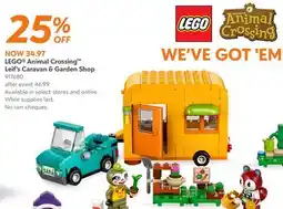 Toys R us LEGO Animal Crossing Leif's Caravan & Garden Shop offer