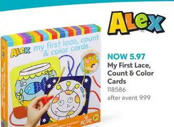 Toys R us ALEX - My First Lace, Count & Color Cards offer
